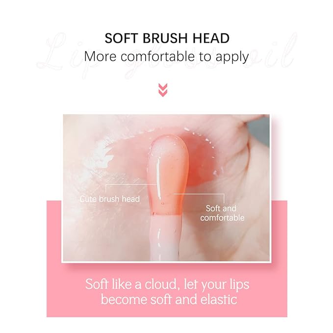 Lip Color Lip Oil, Hydrating, Plumping, Glossy Finish (#01 Pink, 2 Pack)