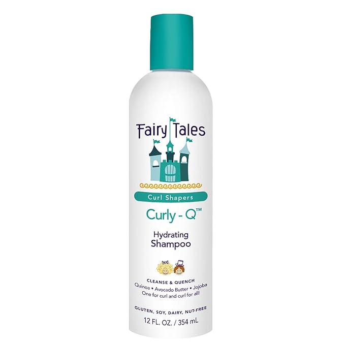 Fairy Tales Curly Q Kids Shampoo all Types of Curly Hair - Hydrating Hair Shampoo- Paraben , Sulfate , Gluten and Nut Free - 12 oz