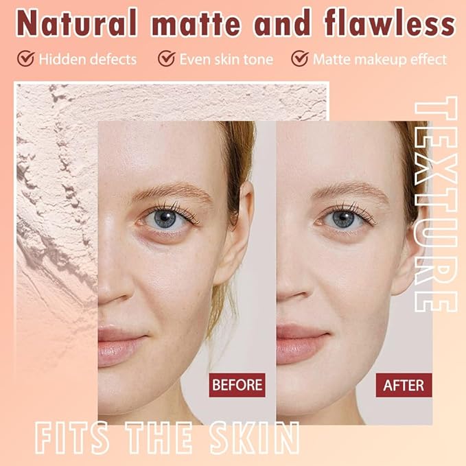 Oil Control Face Pressed Powder, Matte powder setting 1 Pcs)