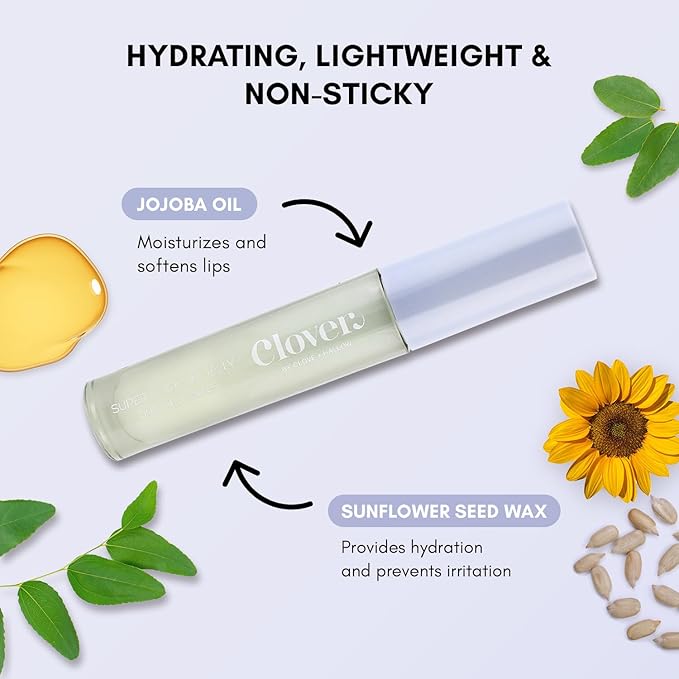 Clover Super Slick Lip Gloss | Non Sticky Lip Jelly, Moisturizing And Hydrating Pigmented Lip Gloss | Cruelty-Free & Vegan Lip Makeup | Shade - Go To