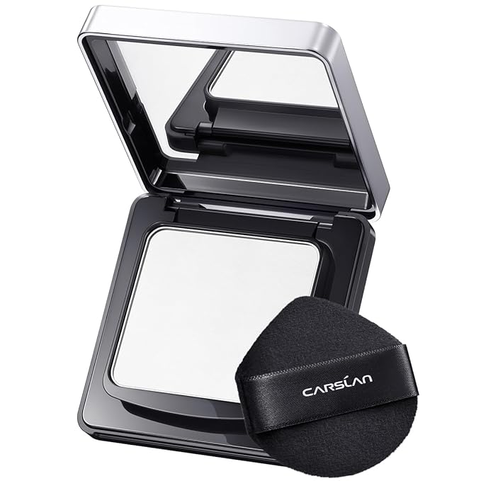 Oil Control Face Pressed Powder Compact, 24H Longlasting skin () 0.28Oz