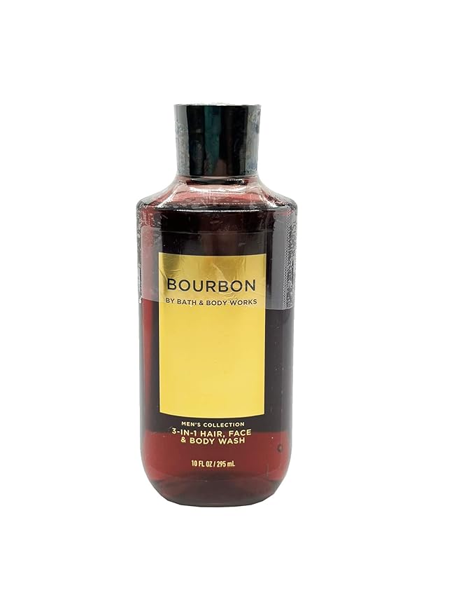 Bath & Body Works Bourbon Men's 3-IN-1 Hair & Body Wash 10 Oz.