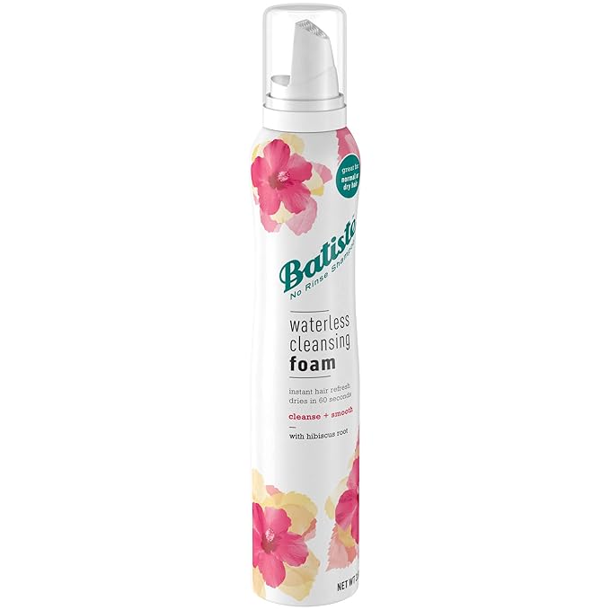 Batiste Waterless Cleansing Foam Cleanse and Smooth with Hibiscus Root, 3.60 OZ