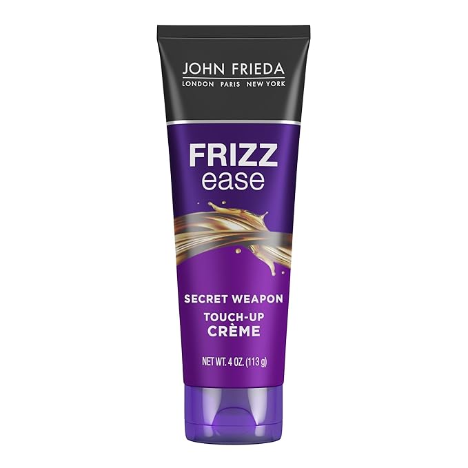 John Frieda Frizz Ease Secret Weapon Touch-Up Crème - Anti-Frizz Styling Cream for Smooth, Frizz-Prone Hair, 4 Oz