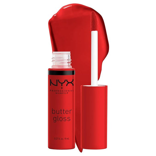 NYX PROFESSIONAL MAKEUP Butter Gloss, Non-Sticky Lip Gloss - Apple Crisp (Modern Red)