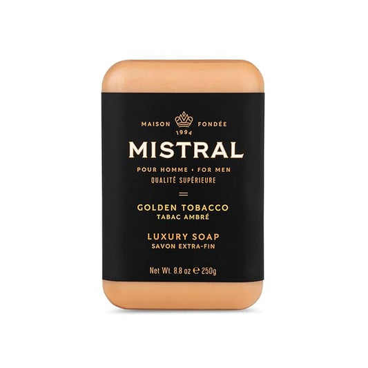 Mistral Bar Soap, Golden Tobacco, Large Bar