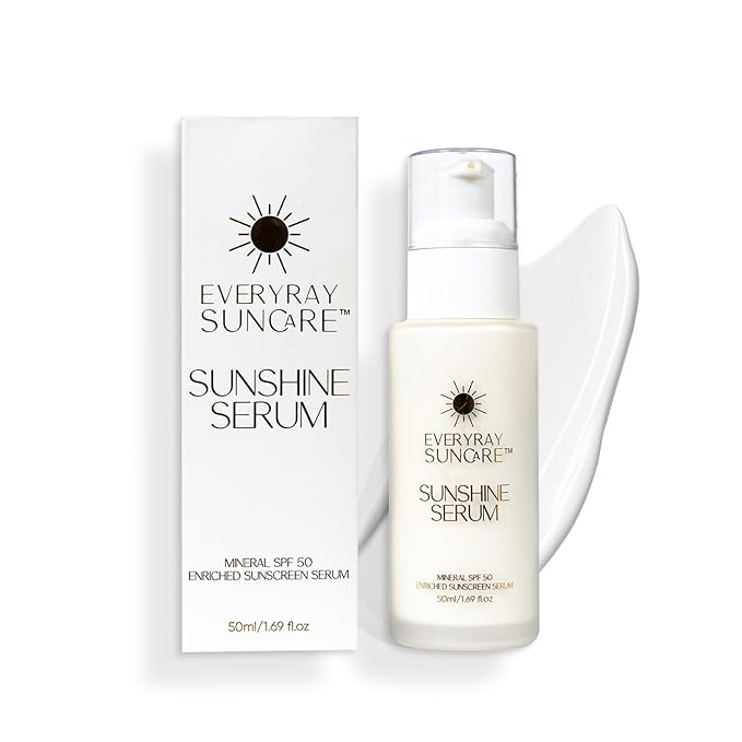 Sunshine Serum - Enriched Mineral Suncreen Serum - 1.69 fl oz - SPF 50 with skin hydrating squalane and Vitamin C - For All Skin Types and Skin Tones