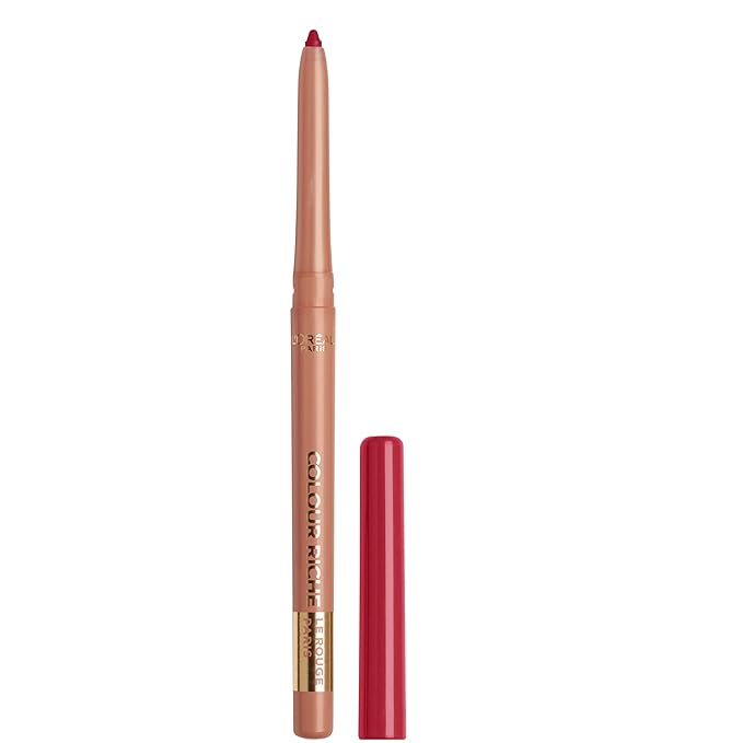 L'Oreal Paris Colour Riche Lip Liner Pencil, Creamy Lip Liner with Omega 3 and Vitamin E, 300 Le Rouge Paris (True Red)