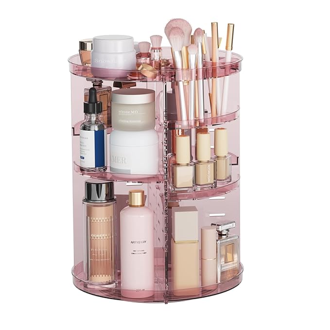 Rotating makeup organizer, diy 8