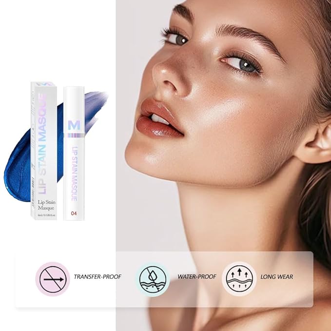 Matte Lip Gloss Peel Off Masque - Peel Off Lip Stain Tattoo, Chestnut Brown Peel Off Lip Tint，Long Lasting Waterproof Transfer-proof Lip Mask Lip Stain Peel Off Lip Gloss,Stay Lip Makeup 04#