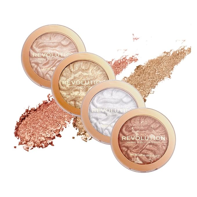 Revolution Beauty, Reloaded Pressed Powder Highlighter, Intensely Pigmented Type, . 0.22 Oz