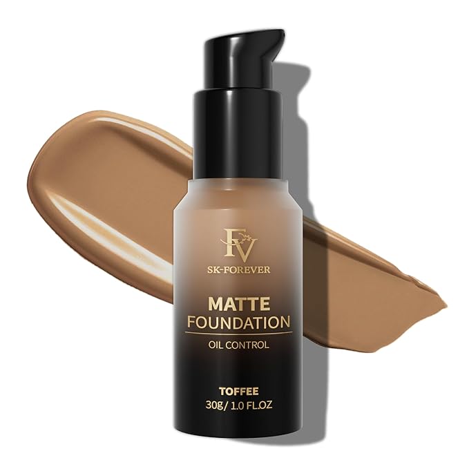 FV Full Coverage Liquid Foundation, Lightweight & Concealing, (Toffee Matte)