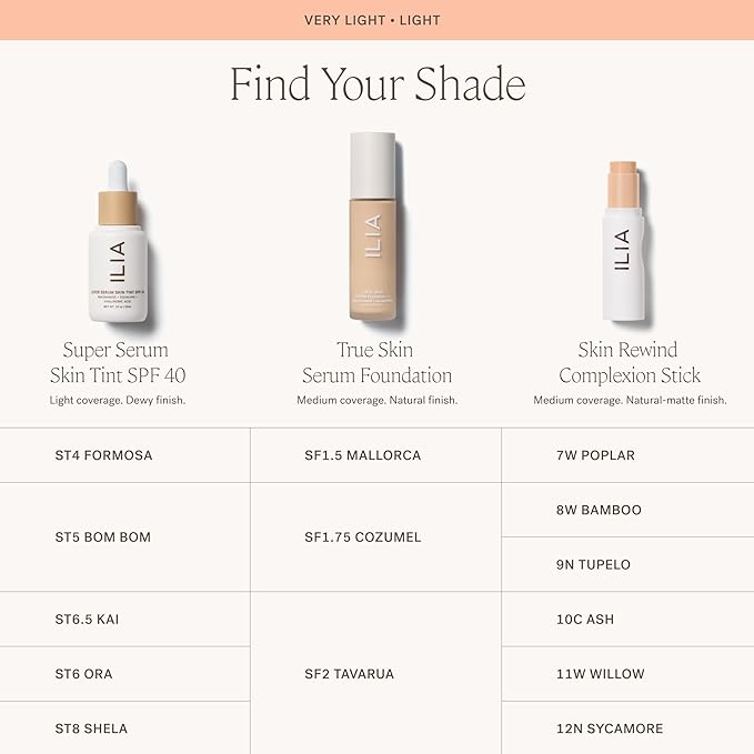 ILIA - Skin Rewind Complexion Stick - Foundation + Concealer + Skincare | Non-Toxic, Vegan, Cruelty-Free, Clean Makeup (7W - Poplar, 0.35 oz | 10 g)