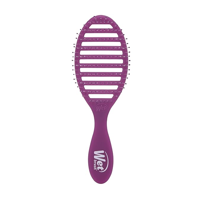 Wet Brush Speed Dry Hair Brush, Purple Frost - Vented Design & Soft HeatFlex Bristles Are Blow Dry Safe - Ergonomic Handle Manages Tangles - Pain-Free Hair Accessories