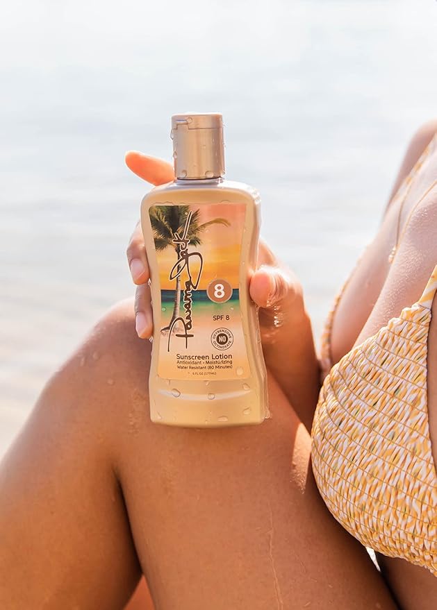 Panama Jack Sunscreen Tanning Lotion - SPF 8, PABA, Paraben, Gluten & Cruelty Free, Antioxidant Moisturizing Formula, 6 FL OZ (Pack of 12)