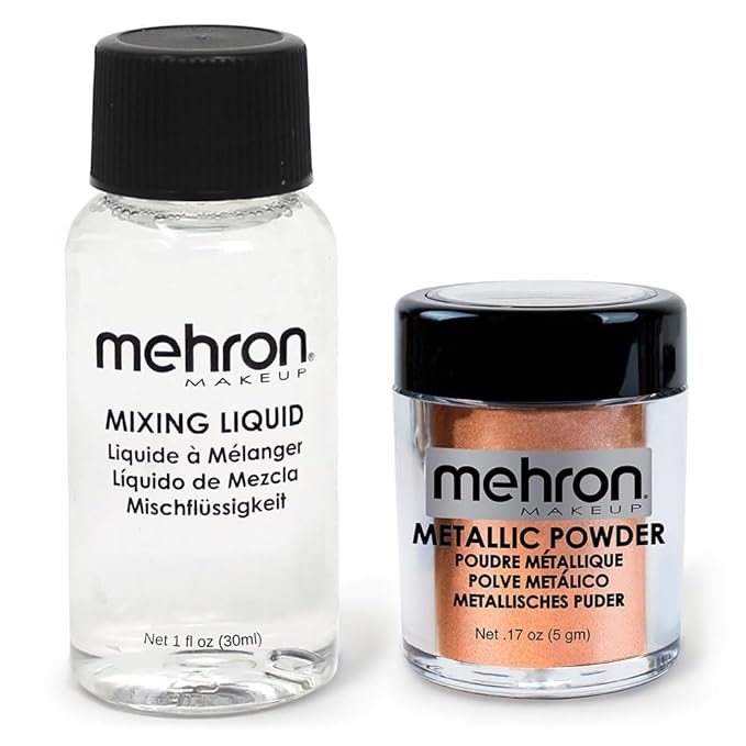 Mehron Makeup Metallic Powder (.) with Mixing Liqu 17 oz