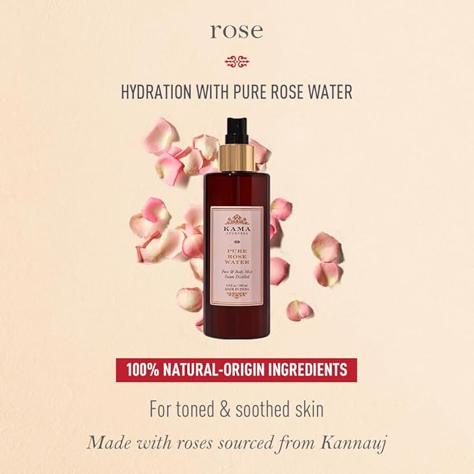 Kama Ayurveda Pure Rose Water Face and Body Mist, 200ml