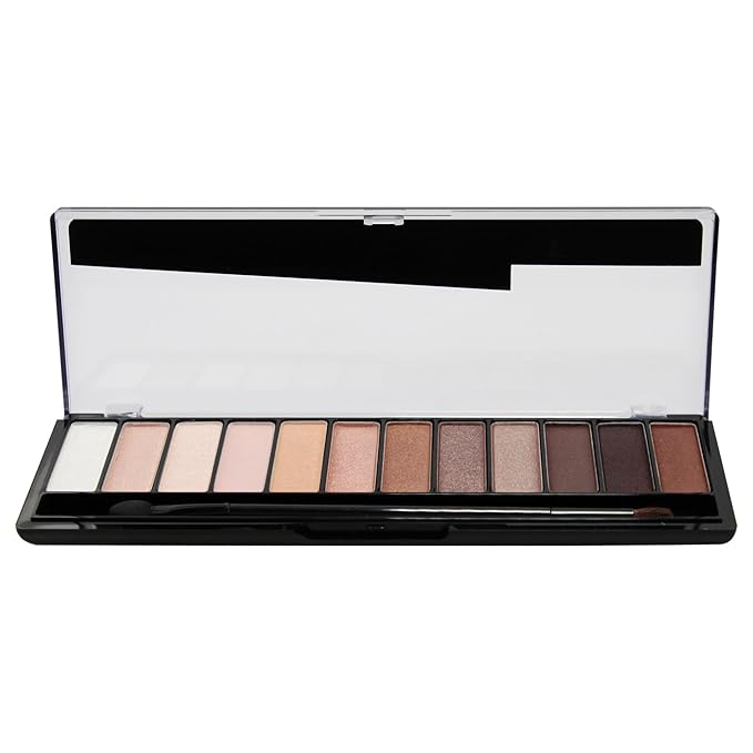 Rimmel London Magnif'Eyes Eyeshadow Palette, 12 Shades, Blendable Formula, Versatile, 002, Blush, 0.5oz