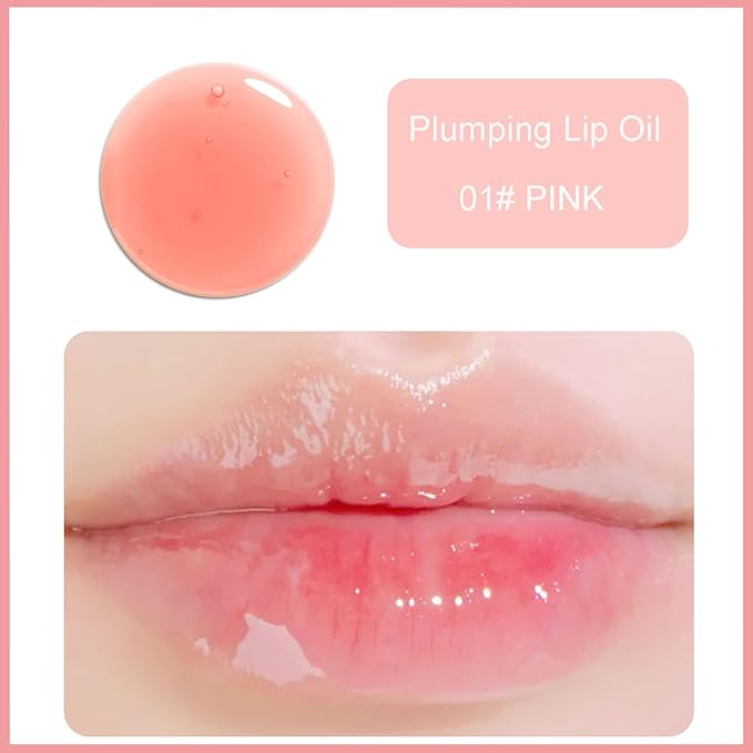 Hydrating Lip Glow Oil, Plumping Watery