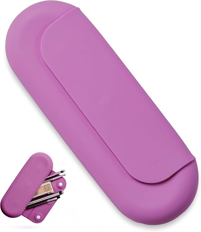 Silicone makeup brush holder, travel