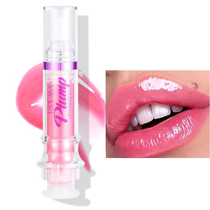6 Colors Lip Plumper, Hydrating & Smooth Lip Wrinkles, Enhancing Plump Effect for Fuller Lips High Shine Lip Glaze Long Lasting Nourishing Lip Plumper for Women Girls (# 05)
