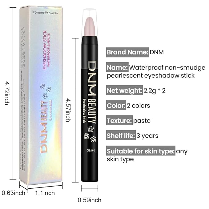 evpct 2Pcs Cream Eyeshadow Sticks Set for Eyes Waterproof, Putty Matte Eye shadow Stick Pencil Pen Bulk sombras en crema para ojos 23+23