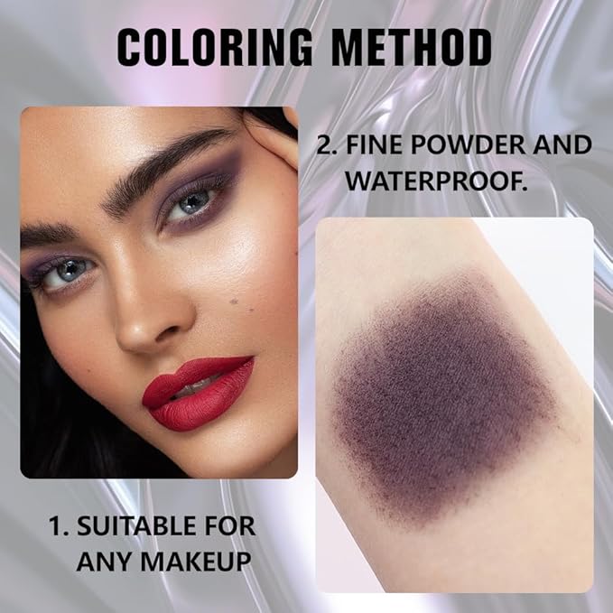 evpct Matte Eggplant Purple Eyeshadow Palette Makeup for Older Women Brown Eyes, Deep Dark Mauve Plum Purple Cream Eye Shadow Palette Single for Older Women Matte, Monochrome Long Lasting Eyeshadow