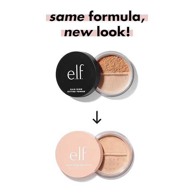 e.l.f. Halo Glow Setting Powder, Smooths The Look Medium Beige