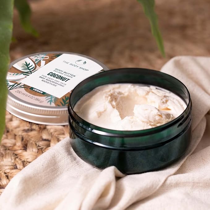 The Body Shop Coconut Body Butter – Nourishing & Moisturizing Skincare for Very Dry Skin – Vegan – 13.5 oz
