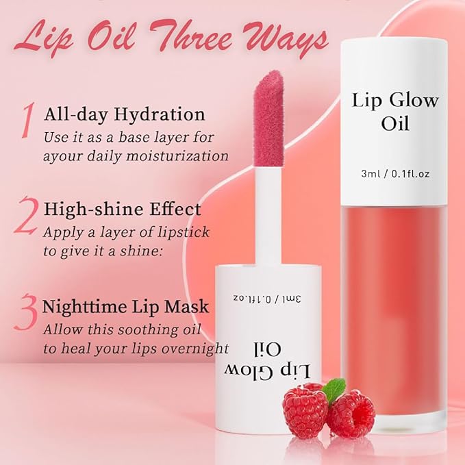 Korean Lip Oil - Fruity Flavor Lip Glow Glow