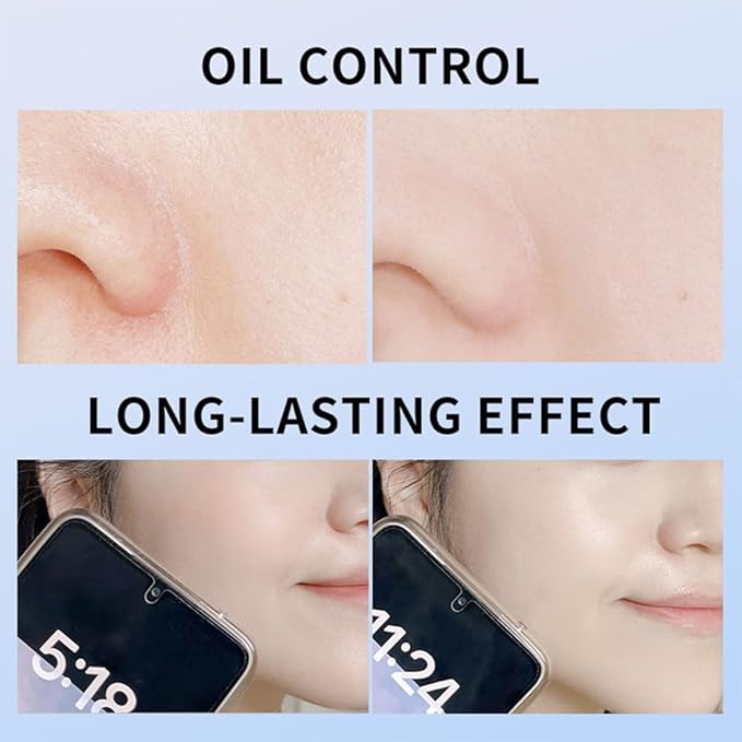 LAMUSELAND Pressed Powder Compact, Oil Control Brighten Skin Girls (JG05)