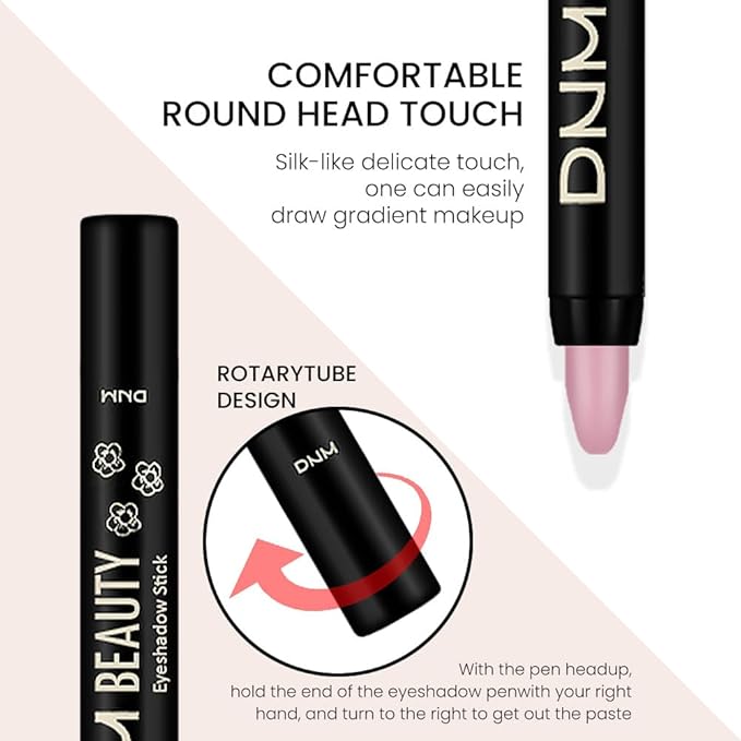 Kaely 8Pcs Cream Eye Shadow Brightener Sticks Set for Eyes,Shimmer Matte Pencil Eyeshadow Applicator Stick Palette,Halloween Makeup Waterproof,Birthday Party gifts for Women kids Girls 06