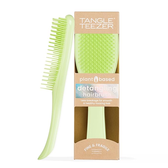 Tangle Teezer Plant-Based Ultimate Detangler Brush, Dry & Wet Hair Brush, Eliminates Knots & Reduces Breakage for Color-Treated, Fine & Fragile Hair Types, Matcha Green