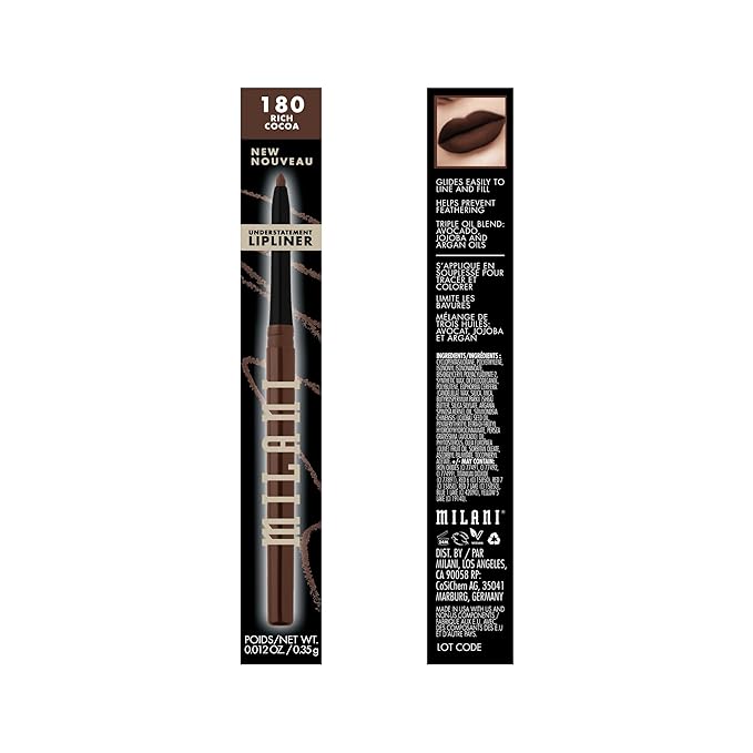 Milani Understatement Lipliner Pencil - Highly Pigmented Retractable Soft, Easy to Use For Makeup