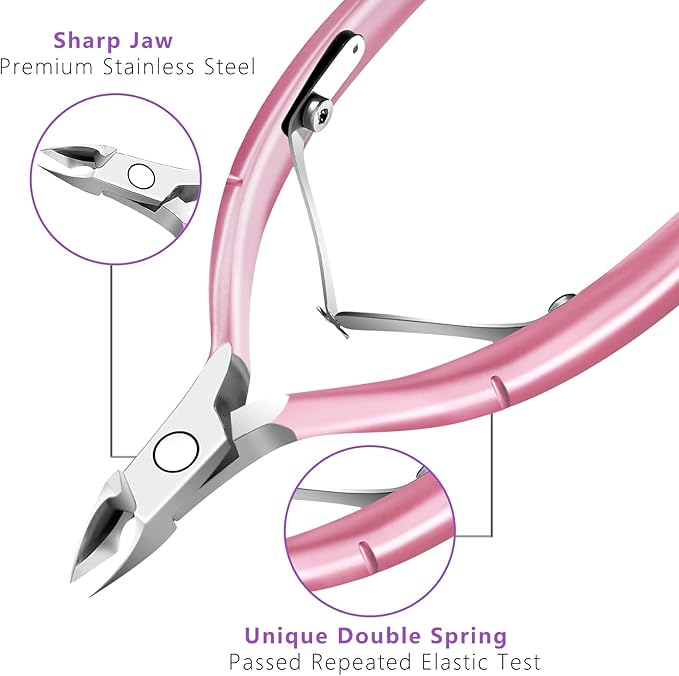 Cuticle trimmer with cuticle pusher
