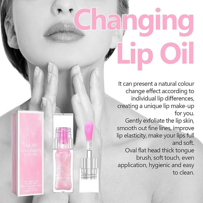 Magic Color Changing Lip Oil,Moisturizing Lip CareNon-Sticky Fres