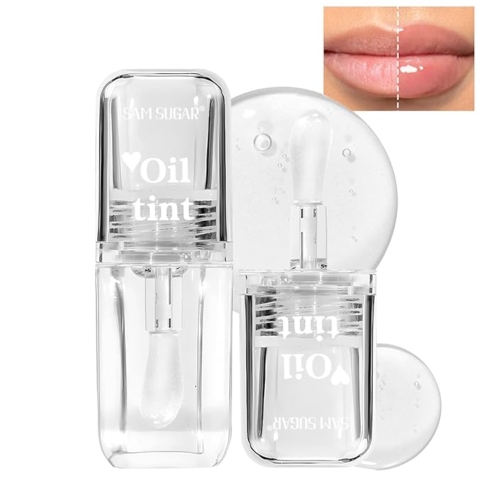 Plumping Lip Oil Tint,Moisturizing Transparent Color Changing Lip Plumping