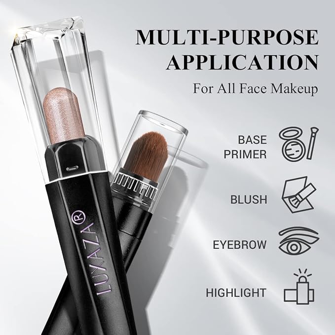 10PCS Eyeshadow Stick,Shimmer And Matte Brown Metallic Cream Eyeshadow Pencil Crayon with Smudge-proof & Waterproof, Eye Brightener Stick, Ideal Gift for Women - Ash Rose