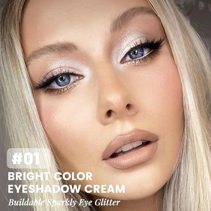 Monochrome Matte Eyeshadow Makeup Palette, Highly Pigmented Pearl White Eyeshadow Palette, Shimmer Pressed Powder Eye shadow Makeup,Single Vegan Eye Shadow, Daily Evening Women Girls Eyeshadow Gift 01