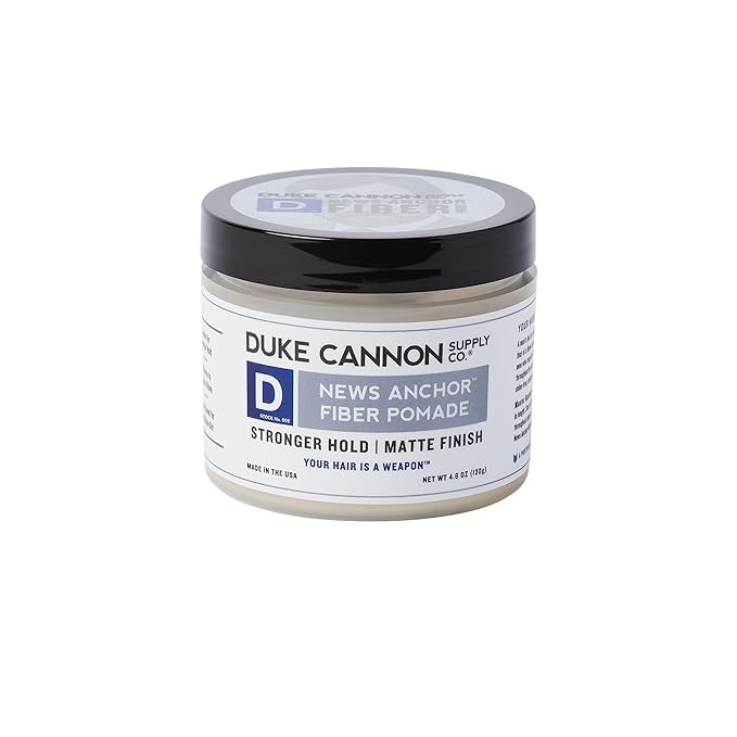 Duke Cannon News Anchor Fiber Pomade - Strong Hold, Natural Matte Finish - 4.6 oz