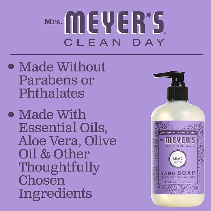 MRS. MEYER'S CLEAN DAY Variety Pack, 1 Mrs. Meyer's Liquid Hand Soap Lilac, 12.5 OZ, 1 Mrs. Meyer's Liquid Hand Soap, Daisy, 12.5 OZ, 1 CT