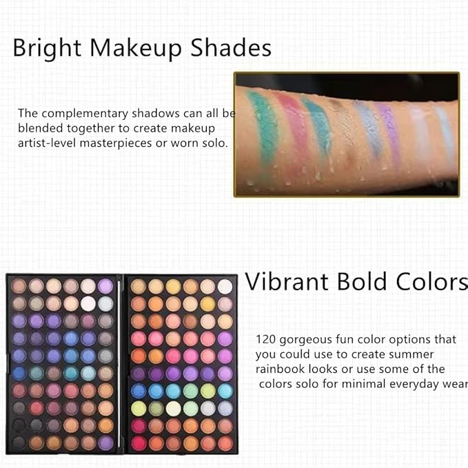 120 Colors Highly Pigmented Eye Makeup Palette,Spotlight Eyeshadow