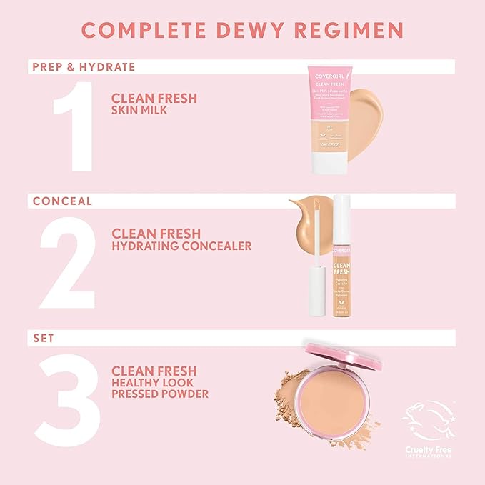 COVERGIRL Clean Fresh Pressed Powder Fair, 0.35 Oz