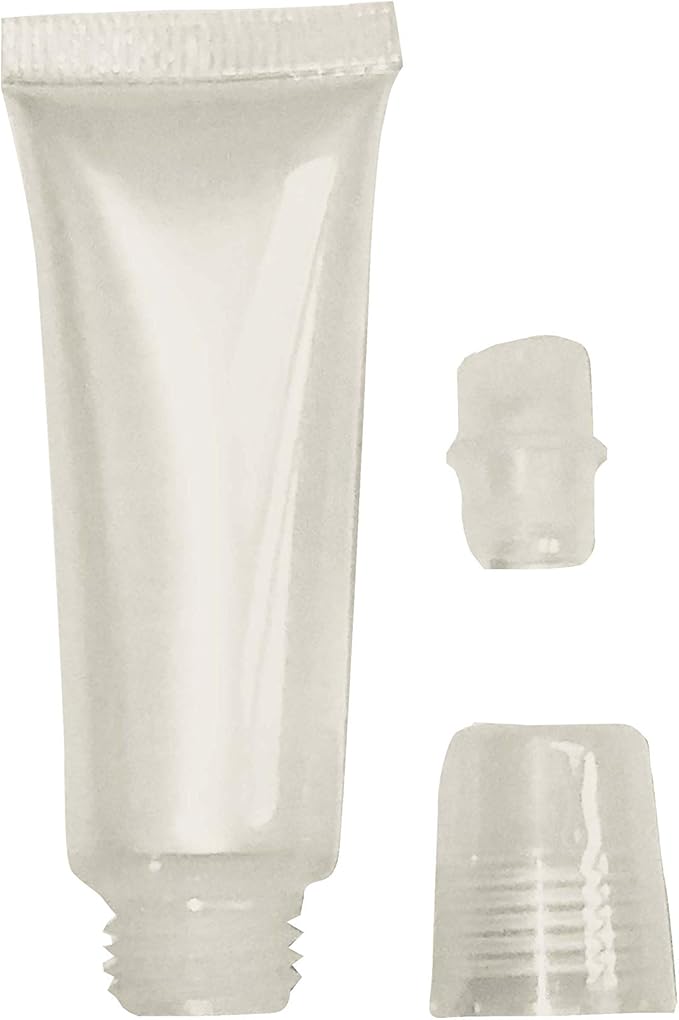 esowemsn 48pcs 8ml Refillable Clear Empty Lip Gloss Balm Containers Soft Tubes Balm Lip Gloss Bottle Cosmetic Containers Makeup Accessories (48)