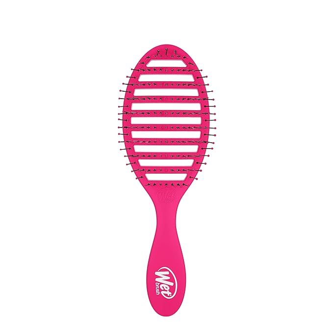 Wet Brush Speed Dry Hair Brush - Pink - Vented Design and Ultra Soft HeatFlex Bristles Are Blow Dry Safe With Ergonomic Handle Manages Tangle and Uncontrollable Hair - Pain-Free