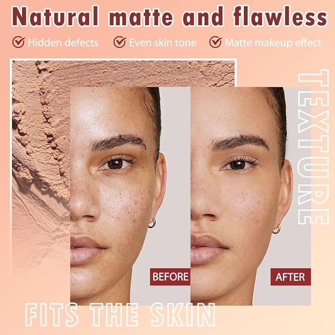 Oil Control Face Pressed Powder, Matte powder setting 1 Pcs)