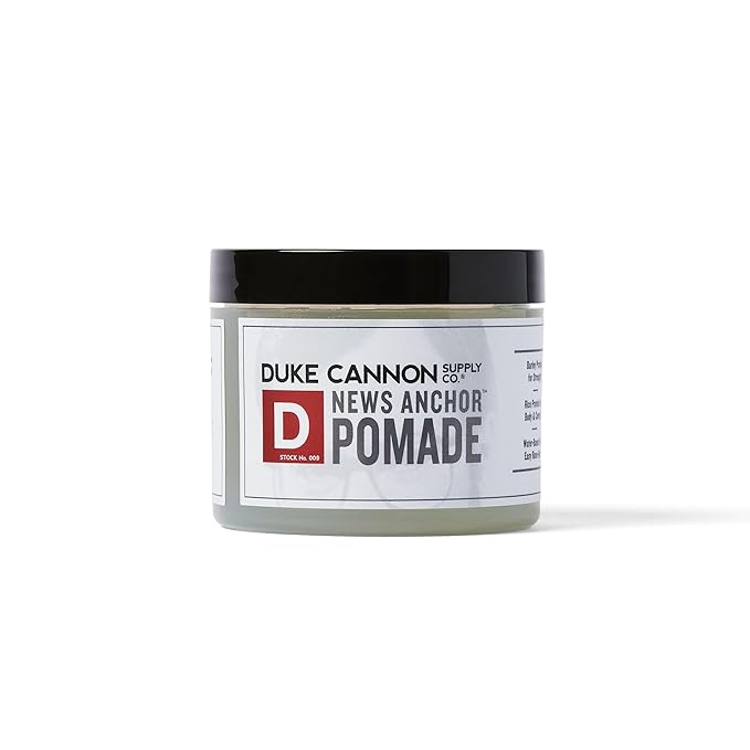 Duke Cannon Supply Co. - News Anchor Pomade, Sandalwood and Citrus Hints (4.6 oz) Natural Matte, Medium-to-Strong Hold Pomade for All Hair Types