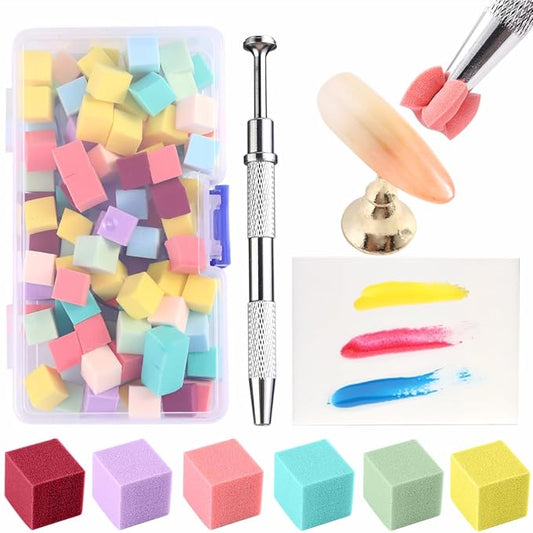 100Pcs Soft Nail Sponges for