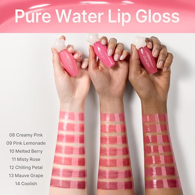 dasique Pure Water Lip Gloss 0.09 oz | Variety of Colors | Dewy Gloss | Buildable Gloss Tesxture | Non-Sticky | K-beauty (#05 Caramel Drizzle)