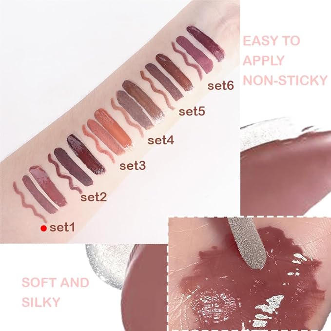 3-in-1Nude Pink Matte Lip Stain Kit | Waterproof Lip Liner + Hydrating Matte Lip Gloss + Nourishing Lip Oil | Long Lasting Plumping to Create Perfect Lip Makeup.01#